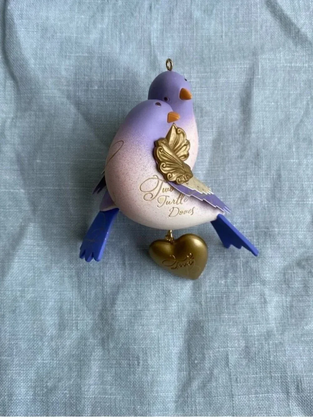 NWT Hallmark 2012 Two Turtle Doves 12 Days of Christmas bird ornament